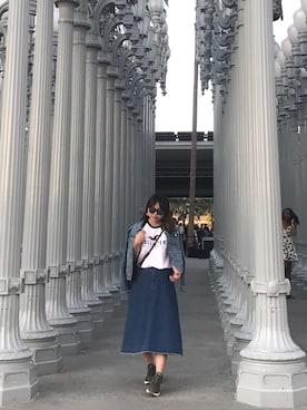 「USA」｜「アイテム（ジャケット/アウター）」を使った、HanHan👀さん（レディース・165cm）の夏コーディネート