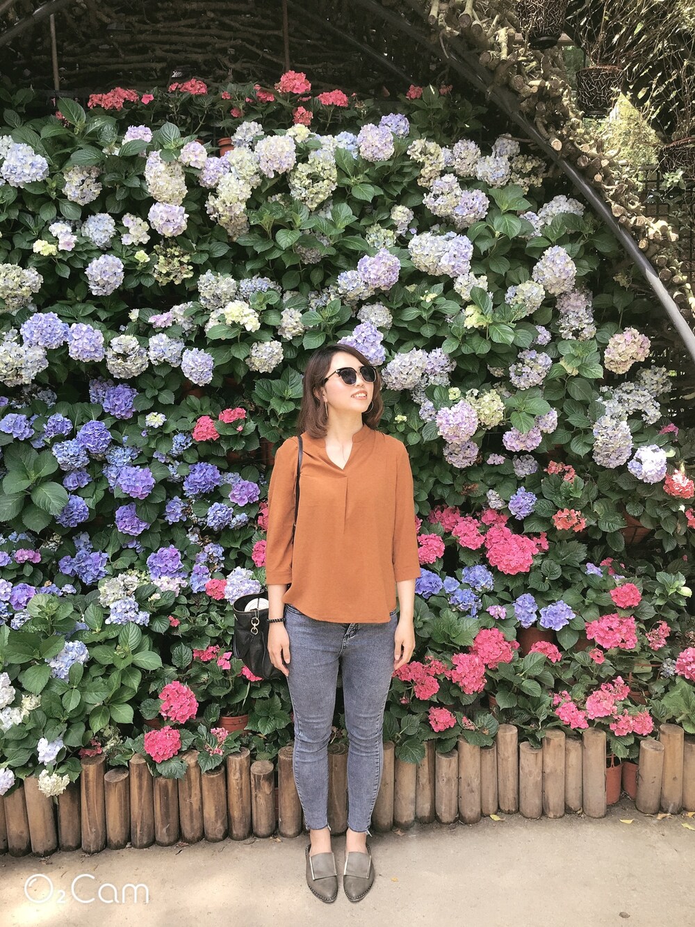 「flower、ootd、summer」｜「逢甲購入のアイテム（シャツ/ブラウス、オレンジ系）」を使った、HanHan👀さん（レディース・166cm）の夏コーディネートの1枚目の写真