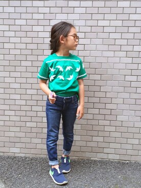「Yves Saint Laurent（イヴサンローラン）のアイテム」を使った、マチュさん（キッズ・120cm）の春コーディネート