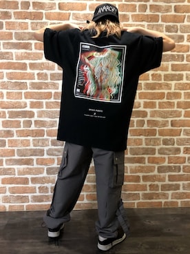 「L.H.P（エルエイチピー）のアイテム（カーゴパンツ）」を使った、Arisa Suzukiさん（レディース・156cm）の春コーディネート