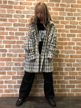 「L.H.P（エルエイチピー）のアイテム（パーカー）」を使った、Arisa Suzukiさん（レディース・156cm）の冬コーディネート