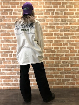 「KaneZ（ケインズ）のアイテム（キャップ）」を使った、Arisa Suzukiさん（レディース・156cm）の冬コーディネート