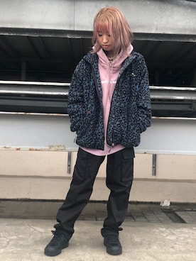 「thisisneverthat（ディスイズネバーザット）のアイテム（ジャケット/アウター）」を使った、Arisa Suzukiさん（レディース・156cm）の秋コーディネート