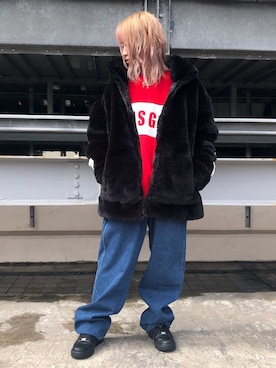 「MSGM（エムエスジーエム）のアイテム（スウェット）」を使った、Arisa Suzukiさん（レディース・156cm）の秋コーディネート