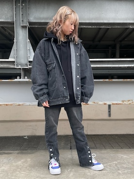「MSGM（エムエスジーエム）のアイテム」を使った、Arisa Suzukiさん（レディース・156cm）の冬コーディネート