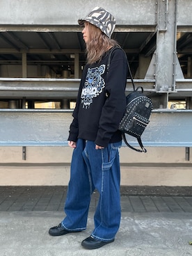 「MCM（エムシーエム）のアイテム」を使った、Arisa Suzukiさん（レディース・156cm）の冬コーディネート