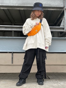 「MCM（エムシーエム）のアイテム」を使った、Arisa Suzukiさん（レディース・156cm）の冬コーディネート