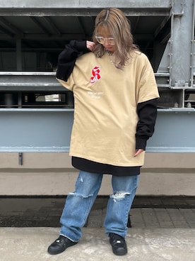 「SAD REBORN DOLLS（サッドリボーンドルズ）のアイテム」を使った、Arisa Suzukiさん（レディース・156cm）の春コーディネート