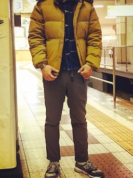 「Crescent Down Works」｜Shinji Ariyamaさん（メンズ・183cm）の冬コーディネート