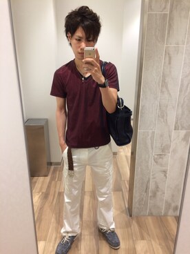 「semantic design（セマンティックデザイン）のアイテム」を使った、益若 あゆむさん（メンズ・175cm）の夏コーディネート