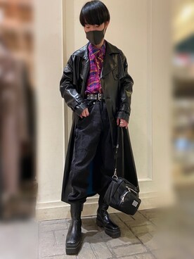 トレンチコートを使ったメンズ人気ファッションコーディネート 身長 141cm 150cm Wear