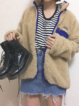 「Levi's（リーバイス）のアイテム（スカート）」を使った、おかゆ❤︎彡さん（レディース・157cm）の秋コーディネート