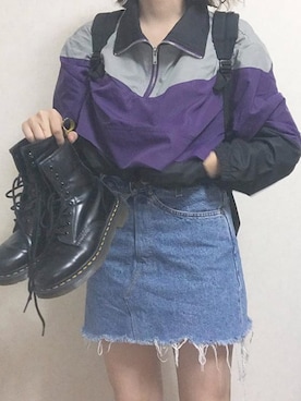 「Levi's（リーバイス）のアイテム（スカート）」を使った、おかゆ❤︎彡さん（レディース・157cm）の秋コーディネート