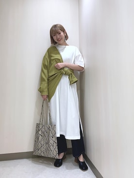 「LOWRYS FARM（ローリーズファーム）のオブリークバックベルトミュール　931774（サンダル）」を使った、おかゆ❤︎彡さん（レディース・158cm）の春コーディネート
