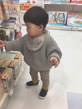 「1歳児」｜omameさん（キッズ・70cm）の冬コーディネート