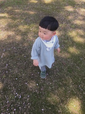 「1歳児」｜omameさん（キッズ・70cm）の春コーディネート