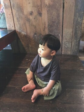 「1歳児」｜omameさん（キッズ・70cm）の夏コーディネート