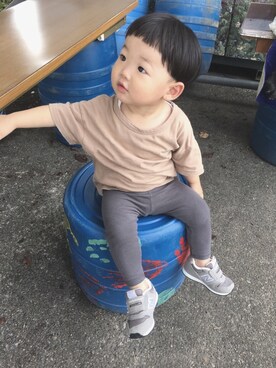 「1歳児」｜omameさん（キッズ・70cm）の秋コーディネート