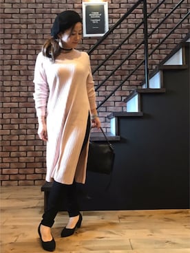 「ジーユーコーデ」｜「アイテム（ワンピース/ドレス）」を使った、チカにゃんさん（レディース・155cm）の春コーディネート