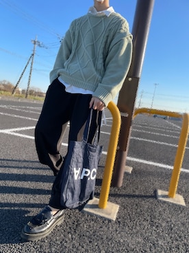 「バルーンパンツ」｜かわかわさん（メンズ・179cm・10代）の冬コーディネート