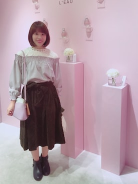 「4℃（ヨンドシー）のアイテム（バッグ）」を使った、neko☆彡(まおฅ•ω•ฅ)さん（レディース・154cm）の春コーディネート