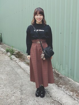 「へザー」｜「アイテム（その他シューズ）」を使った、neko☆彡(まおฅ•ω•ฅ)さん（レディース・154cm）の秋コーディネート