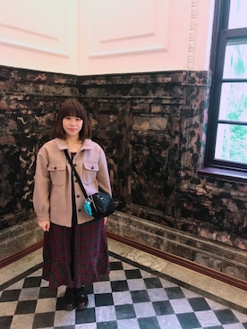 「へザー」｜「アイテム（その他アウター）」を使った、neko☆彡(まおฅ•ω•ฅ)さん（レディース・154cm）の冬コーディネート