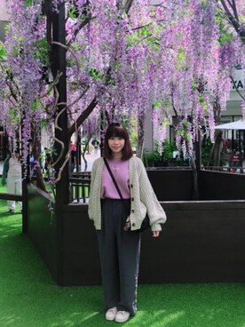 「藤の花」｜neko☆彡(まおฅ•ω•ฅ)さん（レディース・154cm）の春コーディネート