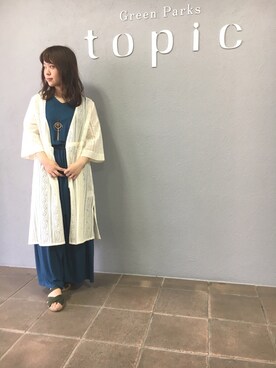 「Green　Parks（グリーンパークス）のアイテム（オールインワン・サロペット）」を使った、すみかさん（レディース・151cm）の夏コーディネート