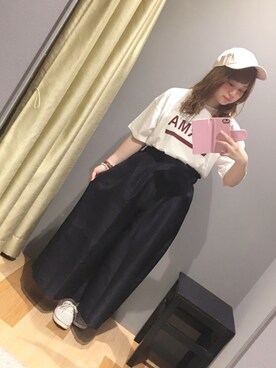 「秋色コーデ」｜「アイテム（帽子）」を使った、すみかさん（レディース・151cm）の夏コーディネート