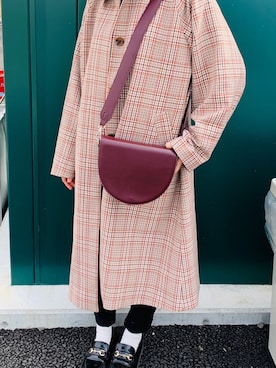 「niko and...（ニコアンド）のアイテム（チェスターコート）」を使った、み。さん（レディース・161cm）の冬コーディネート