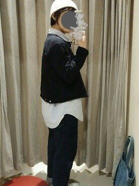 「agnes b.（アニエスベー）のM001 CARDIGAN カーディガンプレッション（カーディガン/ボレロ）」を使った、tmko775さん（レディース・155cm）の冬コーディネート