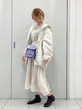「OLIVE des OLIVE（オリーブデオリーブ）のアイテム（マウンテンパーカー）」を使った、ななみんさん（レディース・158cm）の春コーディネート