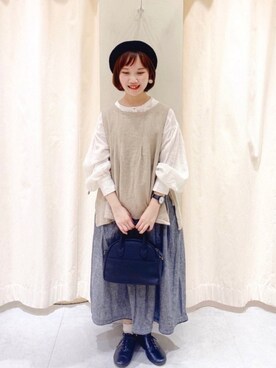 「2021春新作」｜「アイテム（その他アウター）」を使った、あんころさん（レディース・149cm）の春コーディネート