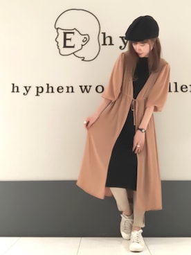 「ハンチング」｜「アイテム（ワンピース）」を使った、くぼちえさん（レディース・161cm）の夏コーディネート