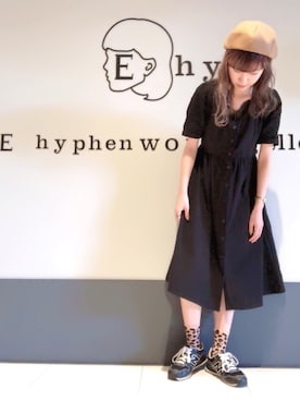 「ハンチング」｜「アイテム（ワンピース）」を使った、くぼちえさん（レディース・161cm）の夏コーディネート