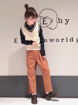 くぼちえさん(レディース・161cm)の秋コーディネート