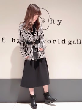 くぼちえさん（レディース・161cm）の秋コーディネート