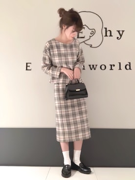 くぼちえさん（レディース・161cm）の秋コーディネート