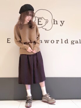 「シルバー」｜「アイテム（チュニック）」を使った、くぼちえさん（レディース・161cm）の秋コーディネート