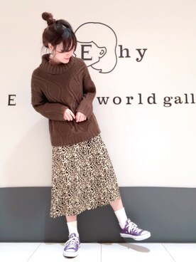 くぼちえさん（レディース・161cm）の冬コーディネート