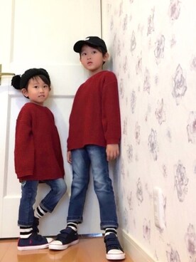 「chuu（チュー）のアイテム」を使った、♡NAE♡さん（キッズ・110cm）の冬コーディネート