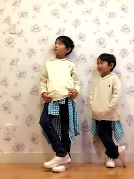 「chuu（チュー）のアイテム」を使った、♡NAE♡さん（キッズ・110cm）の冬コーディネート