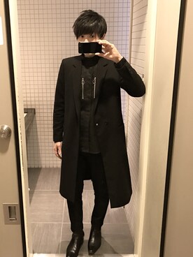 「JOHN LAWRENCE SULLIVAN（ジョンローレンスサリバン）のアイテム（チェスターコート）」を使った、nobuさん（メンズ・174cm）の春コーディネート
