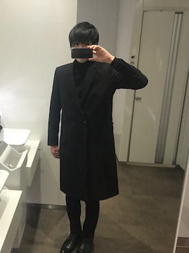 「JOHN LAWRENCE SULLIVAN（ジョンローレンスサリバン）のアイテム（チェスターコート）」を使った、nobuさん（メンズ・174cm）の春コーディネート