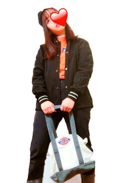 「GU（ジーユー）のアイテム（Blouson、ブラック系）」を使った、Y.Aoiさん（レディース・150cm）の春コーディネート