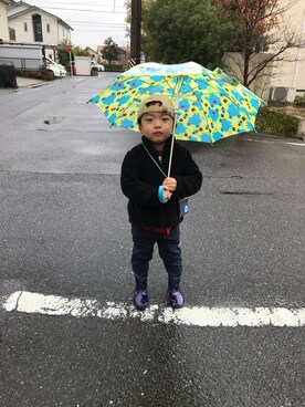「Champion（チャンピオン）のアイテム（その他アウター）」を使った、すいぼーいさん（キッズ・100cm）の冬コーディネート