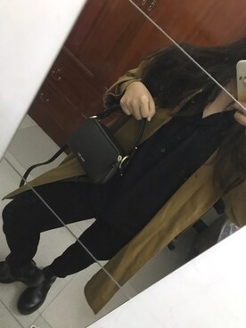 「no brand（ノーブランド）のアイテム（ピーコート）」を使った、FALA.さん（レディース・153cm）の冬コーディネート