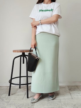 「M.deux（エムドゥ）のアイテム（トップス）」を使った、M.deux STAFF１さん（レディース・148cm）の春コーディネート