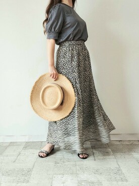 「M.deux（エムドゥ）のアイテム」を使った、M.deux STAFF１さん（レディース・148cm）の夏コーディネート